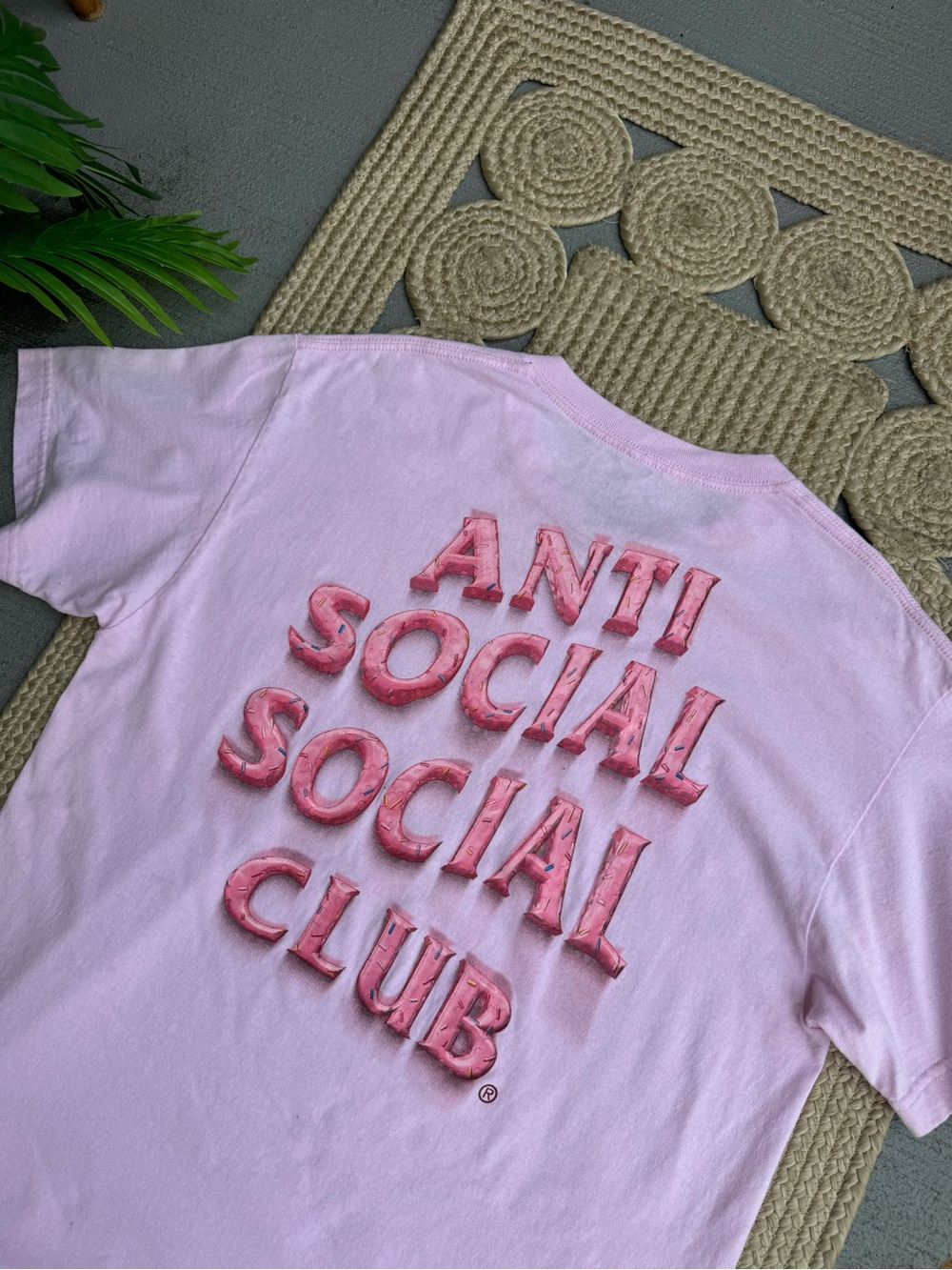Anti Social Social Club Ultimate Stash Pink Donut Logo Tee Shirt Men’s Size L